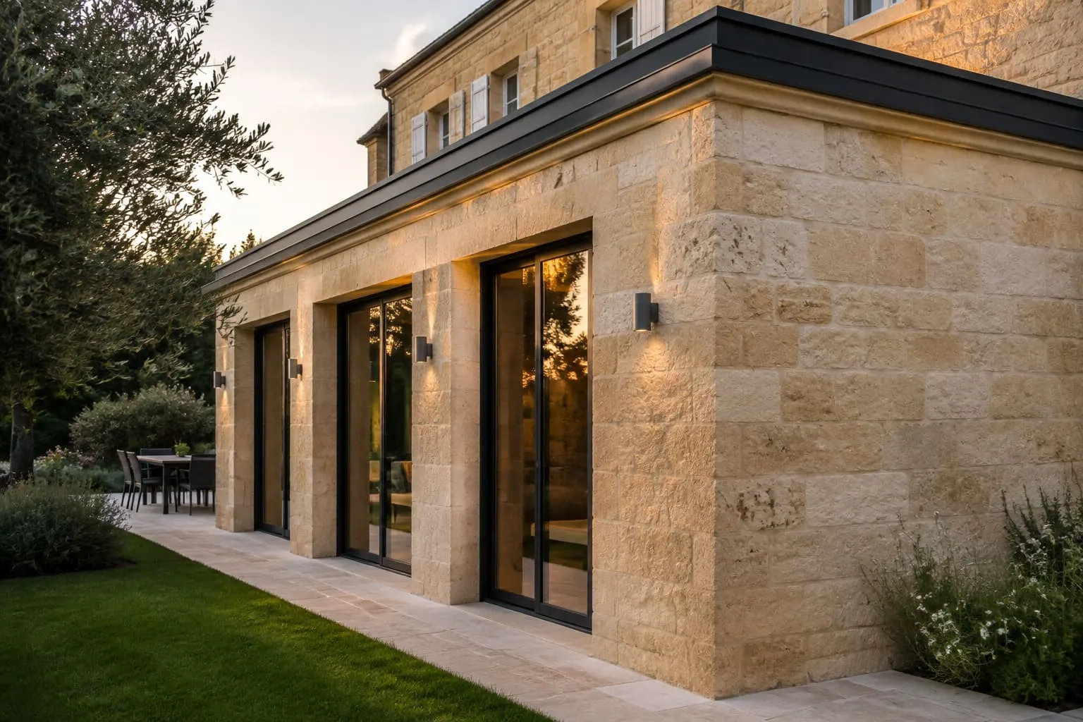 Longère, Ambarès-et-Lagrave — Plaquage de pierre
